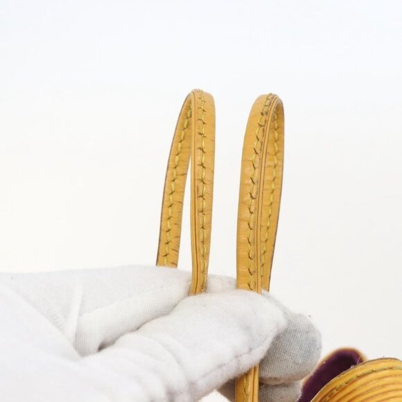 Authentic LOUIS VUITTON Epi Petit Noe Shoulder Bag Yellow M44109 LV - Picture 6 of 16